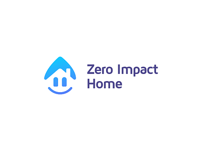 Zero Impact Home Logo animation branding design logo typography