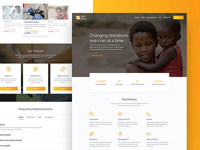 Crypto For Charity - Homepage cryto design experience gradient landing page ui user ux wallet web website