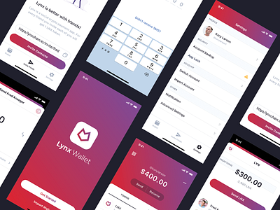 Lynx - Mobile app app design app ui buy crypto crypto wallet currency graphics icons interaction mobile sell ux