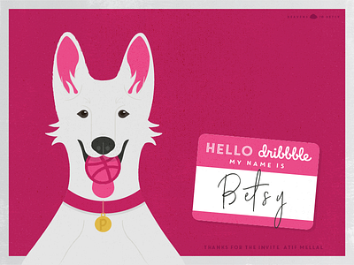 Hello Dribbble! debut dog dribbble german shepherd hello introduction