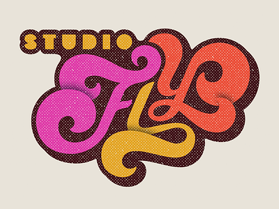 Studio Fly | Aerial Yoga Studio 1970 aerial cursive curvy custom disco grunge hand drawn type logo pink retro studio type design typographic logo typography vintage yoga