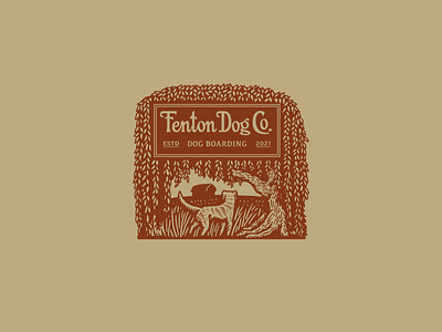 Fenton Dog Co. animals branding design distressed dog dogs drawn graphic design hand icon illustration logo nature old outdoor outdoors pet pets vector vintage