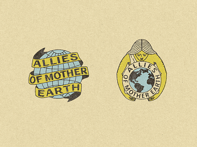 Allies of Mother Earth change clean climate earth globe goddess graphic design illustration industrial logo mother nature oldschool protect retro union vintage warming woman
