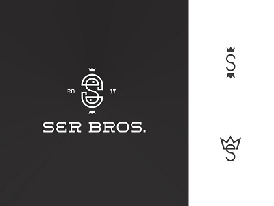 Ser Bros. Logo bros brothers embossing heat leather line twins