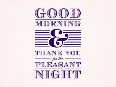 Good Morning good morning typography typе