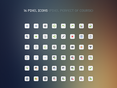 16px pixel perfect icons