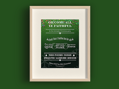 Festive Invitation celebration christmas festive green invitation poster typo typography xmas