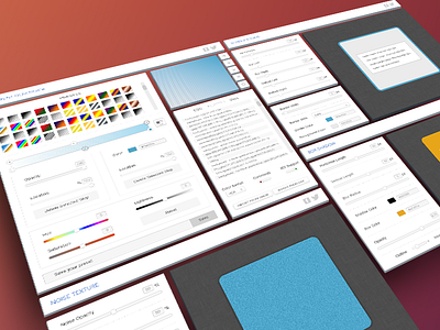 CSSMATIC screens border box button colour flat gradient icon interface light noise shadow ui