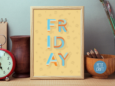 Friday Poster chill out friday holiday mustard relax weekend yellow