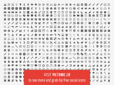 Pictonic - Font Icons dingbat font icon interface picto pictonic svg ui ux