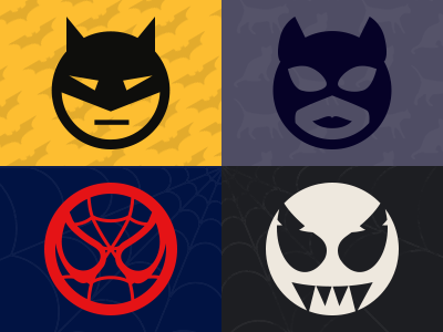 Pictonic - Font Icons: Heroes & Villains (part 1) comic dingbat emoticon font hero icon icon set interface picto pictonic set svg ui ux villain