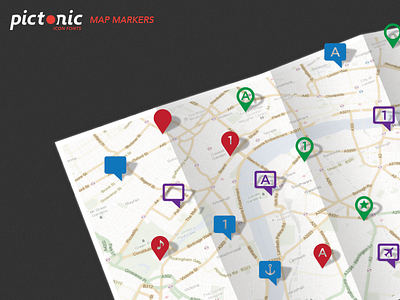 Pictonic - Font Icons: Map Markers
