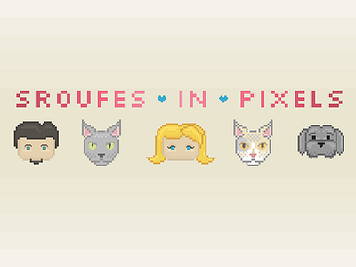 Sroufes In Pixels 8 bit boy cat dog girl illustration pixelart pixels vector