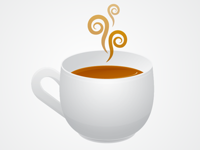 Coffee Logo brown coffee cup elegant espresso steam