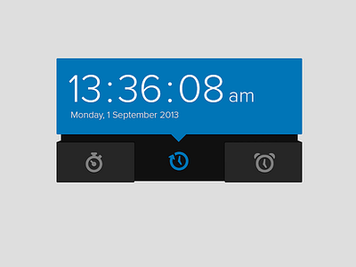 Clock rebound alarm clock date rebound timer ui widget