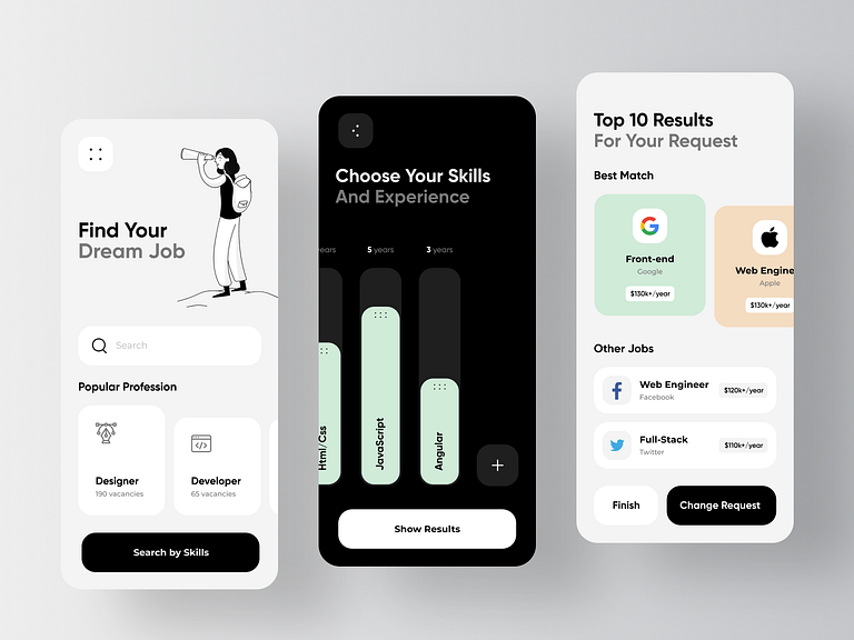 Jobster - Job Search Platforms Mobile App by Jack R. for RonDesignLab ⭐ ...