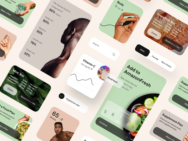 Vessel - Personal Trainer App Modules coach fitness fitness app health health app health care healthcare healthy mobile mobile app product design supplement supplements supplies trainer trainers