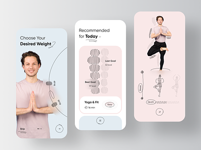 Yoga & Workout Personal Trainer App app coach ehr emr fitness health health app health care healthcare healthy mobile phr product design sport trainer wellness workout