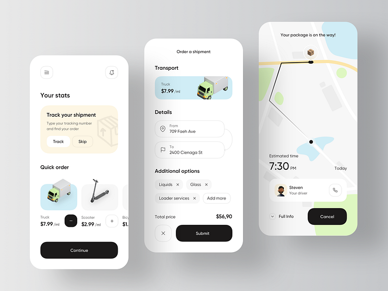 Cargo Transportation Application Design by Jack R. for RonDesignLab ⭐️ ...
