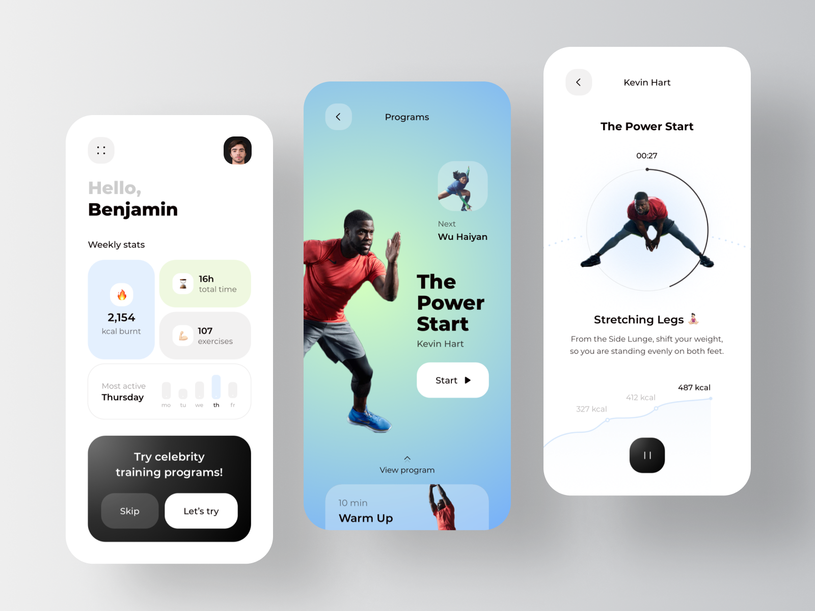 Fitness App Workout Tracker by Jack R. for RonDesignLab ⭐️ on Dribbble