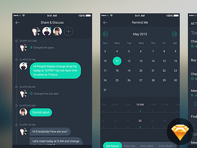 Idea for Messenger app big data messenger mobile rondesign task task manager ui ux