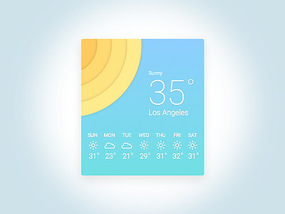 Weather Widget Rebound homepage rondesign site ui ux web