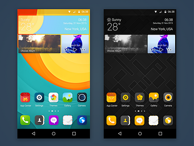 Color vs Dark app dark huawei icons rondesign ui ux