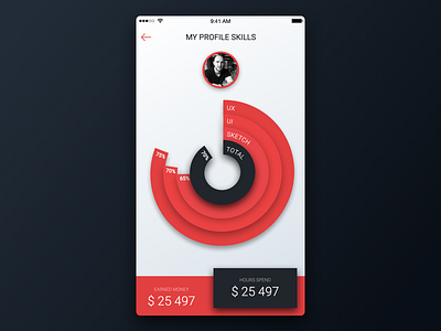 1st Week (Wednesday) - My Skills 12weeks app dashboard free freelance rondesign themeforest ui ux