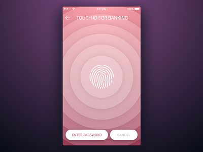 3rd Week (Sunday) - Use Touch Id app free mobile rondesign sketch themeforest touch ui use ux