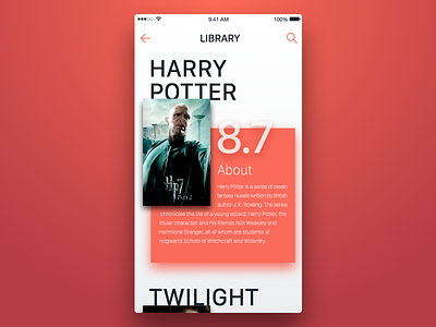 4th Week (Tuesday) - Books app books design free library mobile photo rondesign sketch themeforest ui ux