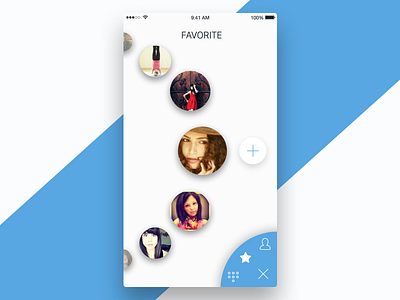 4th Week (Wednesday) - Favorite List app contacts favorite free list mobile rondesign sketch themeforest ui ux