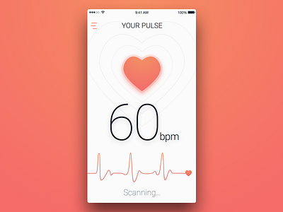 5th Week (Tuesday) - Pulse Measure by RD UX/UI for RonDesignLab on Dribbble