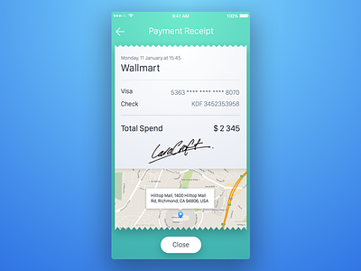 6th Week (Monday) - Market App app bill invoice map location mobile order payment receipt rondesign sketch