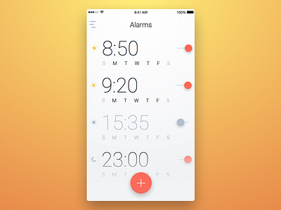 7th Week (Monday) - Alarm alarm alarms app rondesign free mobile night sketch themeforest time wake up week