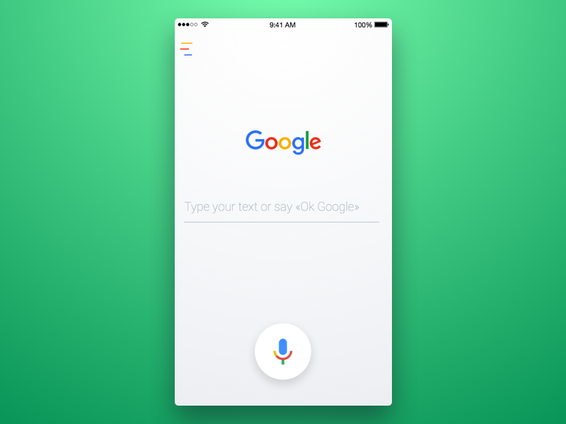 7th Week (Thursday) - Ok Google by RD UX/UI on Dribbble