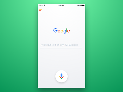 7th Week (Thursday) - Ok Google app free google mic mobile ok rondesign search sketch themeforest