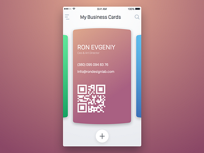7th Week (Friday) - My Business Cards add business cards free mobile qr rondesign sketch themeforest