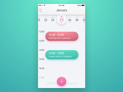 8th Week (Monday) - Shedule app calendar free maraphon mobile rondesign shedule sketch themeforest to do