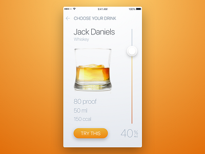 8th Week (Friday) - Choose Drink alcohol app drink free mobile rondesign sketch themeforest
