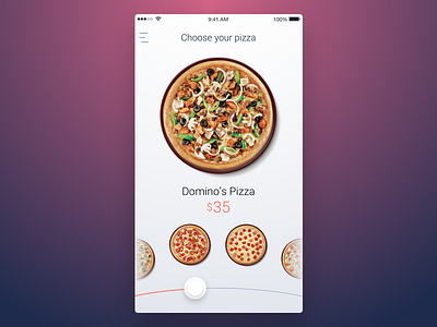 9th Week (Thursday) - Pizza app free mobile pizza rondesign sketch themeforest ui
