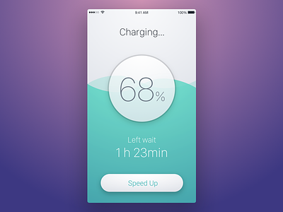 9th Week (Friday) - Charge app battery charge charging free mobile rondesign sketch themeforest