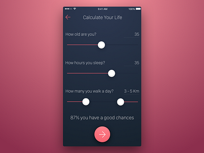 12th Week (Thursday) - Calculate Your Life 12 weeks app calc free life marathon mobile rondesign themeforest