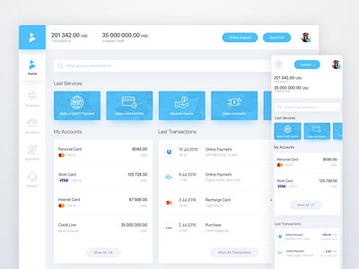 Online Banking Dashboard