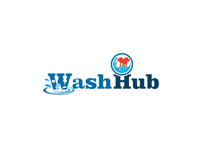 WashHub Business Logo branding business identity design graphic design illustration logo typography