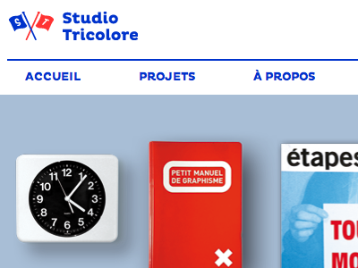 Studio Tricolore homepage portfolio studiotricolore webdesign