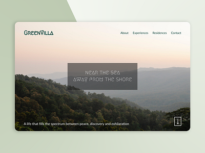 Greenvilla - A Resort Landing Page branding design illustration landing page logo modern ui uitutorials ux vector web