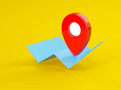 UI Location pin and Map design icon illustration ui