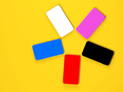 Color Phone mockup 3d branding design illustration web