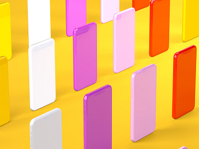Multicolor Phone layout 3d branding design illustration minimal