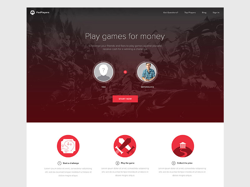 ForPlayers forplayers gaming esports landing website web